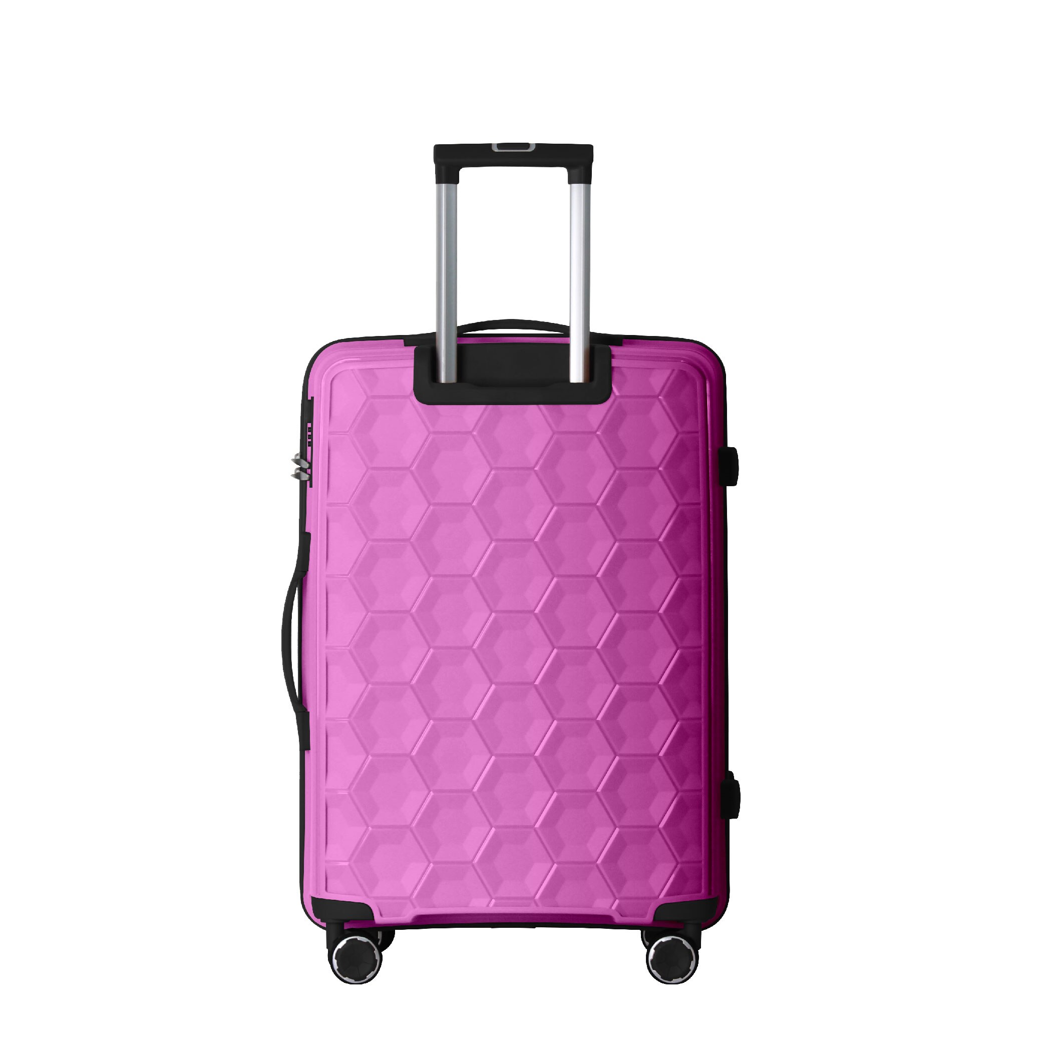 3-Piece Luggage Set Travel Lightweight Suitcases With Rolling Wheels, TSA Lock & Moulded Corner, Carry On Luggages For Business, Trip, (20"/24"/28"), Rose Pink_voghion.com